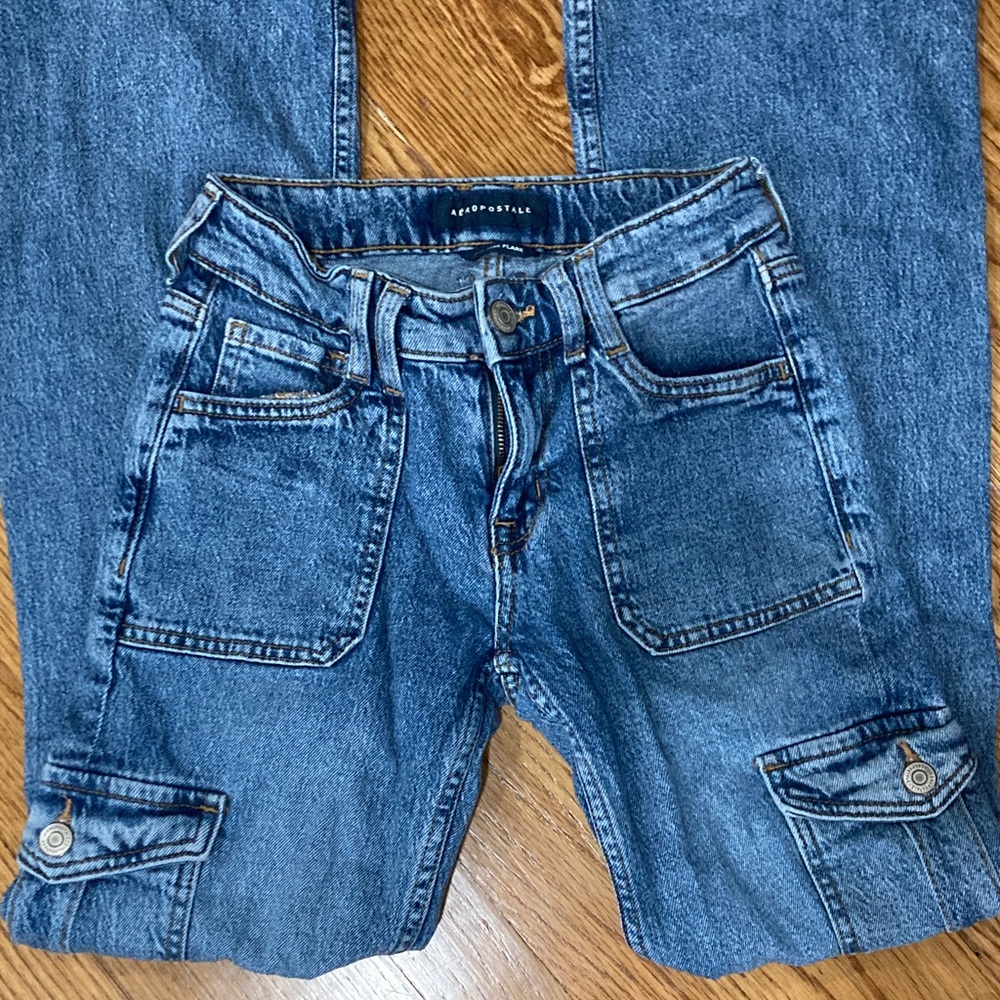 Aeropostale Cargo Flared Jeans